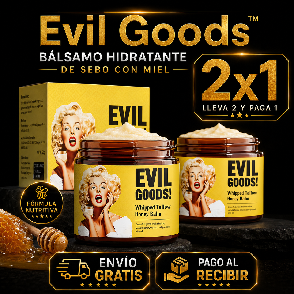 Evil Goods™ | Bálsamo Hidratante de Sebo con Miel