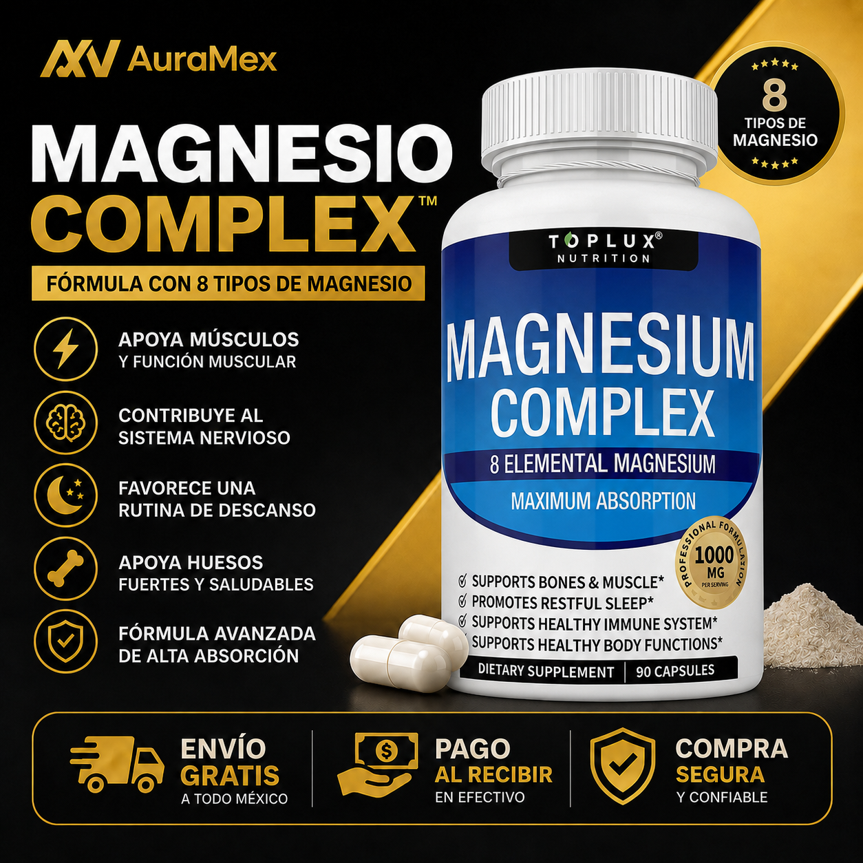 Magnesio Complex™ | Fórmula con 8 Tipos de Magnesio