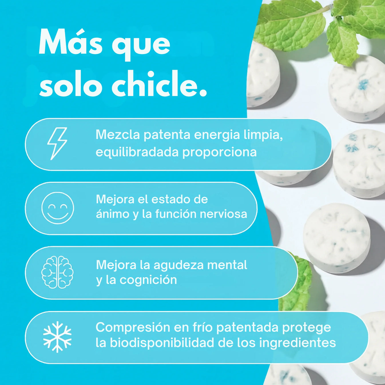 ⚡️🧠Energy Focus™ - Mentas De Cafeina 90 Piezas