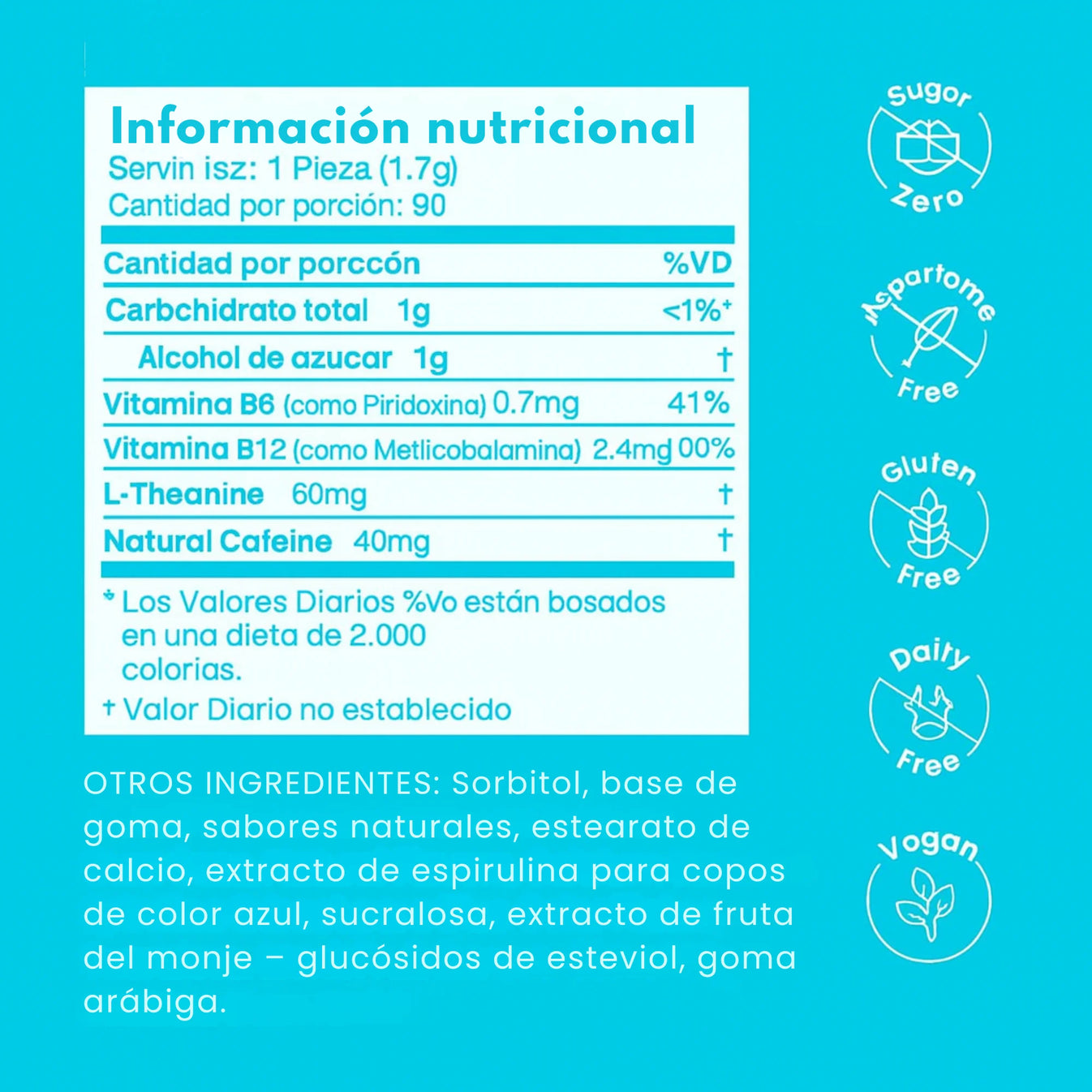 ⚡️🧠Energy Focus™ - Mentas De Cafeina 90 Piezas