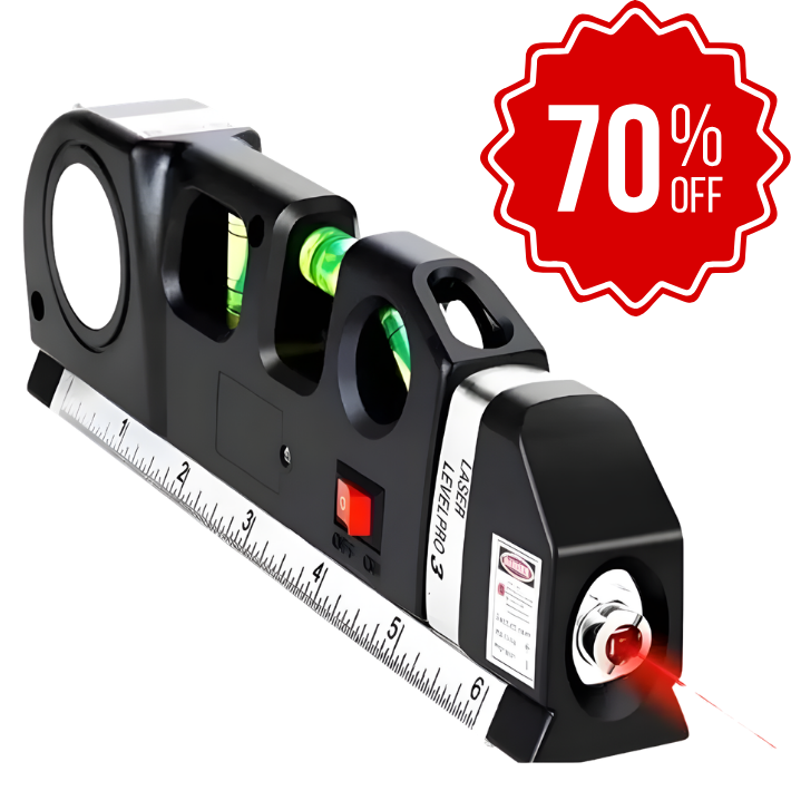NivelPro™ | Nivelador Láser 3 en 1 con Cinta Métrica